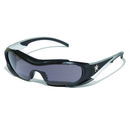 MCR SAFETY Safety Works Hellion Anti-Fog Safety Glasses Gray Lens Black Frame 1 pc SWHL112AF